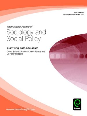 cover image of International Journal of Sociology and Social Policy, Volume 31, Issues 11 & 12